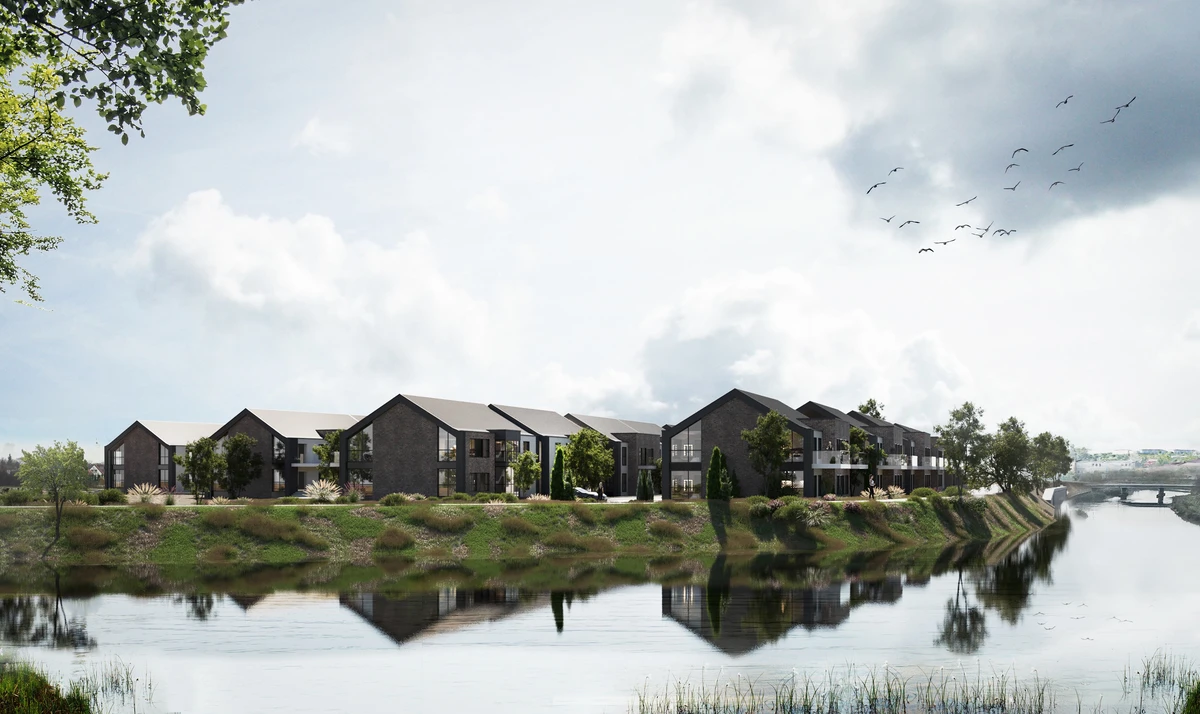 Kompleks architektury nad wodą